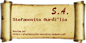 Stefanovits Aurélia névjegykártya